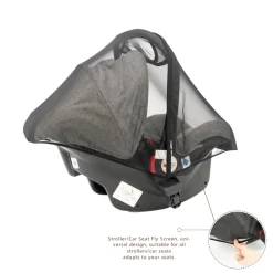 Mordesign Black Universeel Muskietennet voor Groep 0 Autostoel