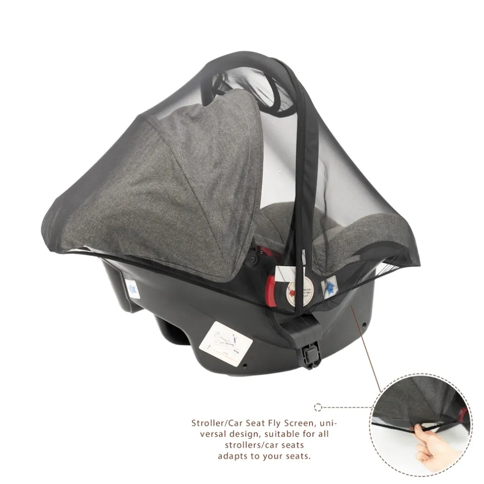 Mordesign Black Universeel Muskietennet voor Groep 0 Autostoel