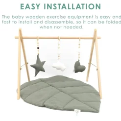 MorDesign Leaf Wood Babygym en Speelkleed