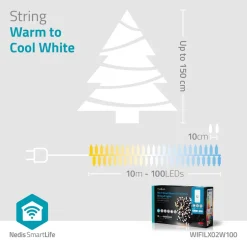 Nedis WIFILX02W100 Smart Wi-Fi-lichtsnoer