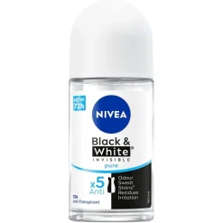NIVEA Black & White Invisible Pure Antitranspirant Roller