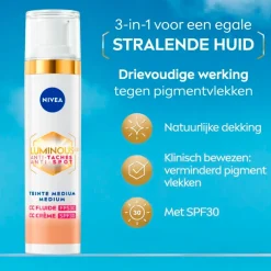 NIVEA Luminous630 Anti-spot SPF30 02 Medium 3-in-1 CC Crème