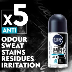 NIVEA Men Black & White Invisible Fresh Antitranspirant Roller
