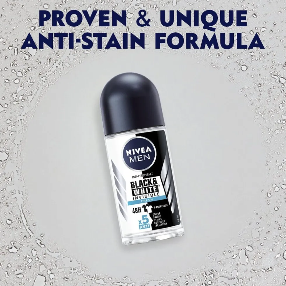 NIVEA Men Black & White Invisible Fresh Antitranspirant Roller