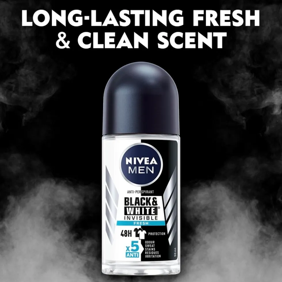 NIVEA Men Black & White Invisible Fresh Antitranspirant Roller