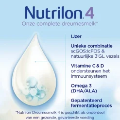 Nutrilon 4 Dreumes- en Peutermelk met Vanillesmaak Flesvoeding Vanaf 1 Jaar