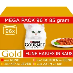 Purina Gourmet Gold Fijne Hapjes in Saus Kattenvoer