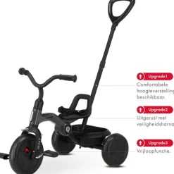 Qplay Ant Driewieler met duwstang