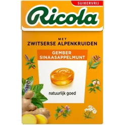 Ricola Gember Sinaasappelmunt Kruidenpastilles