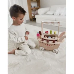 Rijoka Houten ijscokar Inclusief 9 Houten ijsjes