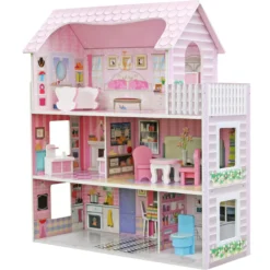 Rijoka Houten Poppenhuis Classic Meubelset 8pcs 3 Verdiepingen