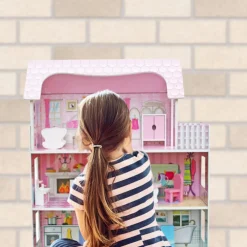 Rijoka Houten Poppenhuis Classic Meubelset 8pcs 3 Verdiepingen