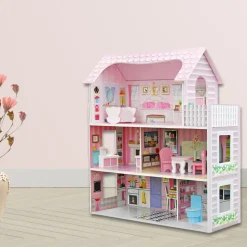 Rijoka Houten Poppenhuis Classic Meubelset 8pcs 3 Verdiepingen