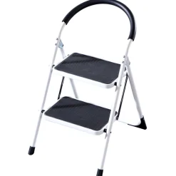Rijoka Huishoudtrap Inklapbaar 2 Treden Anti Slip Treden Sponge Handgrepen