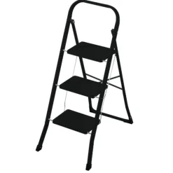 Rijoka Keukentrap Inklapbaar 3 Treden Huishoudtrap Anti Slip Treden