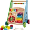 Rijoka Loopwagen Hout voor Baby Educatieve Looptrainer Anti Slip Wieltjes Babywalker