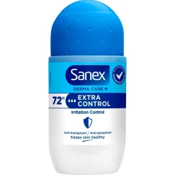 Sanex Derma Care+ Extra Control 72h Antitranspirant Deodorant Roller