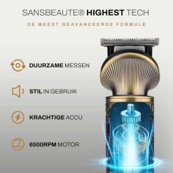 Sansbeauté 6-in-1 Baardtrimmer Met Opbergstandaard - Bodygroomer - Haartrimmer