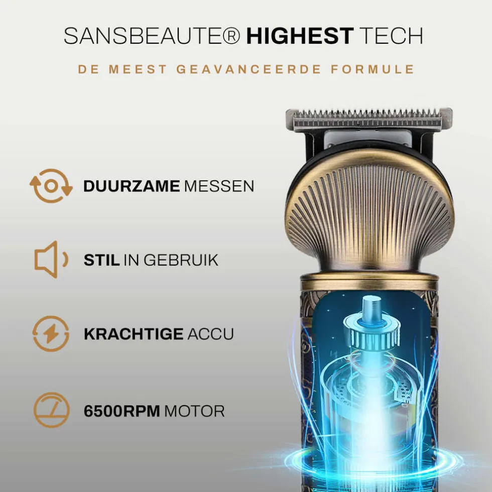 Sansbeauté 6-in-1 Baardtrimmer Met Opbergstandaard - Bodygroomer - Haartrimmer