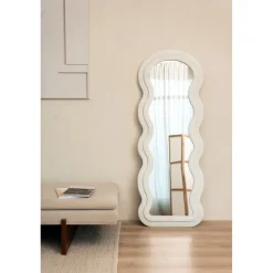 SensaHome Wavy Gestoffeerde Staande Spiegel