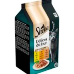 Sheba Délices du Jour in Saus met Kip, Kalkoen en Eend Maaltijdzakjes Kattenvoer