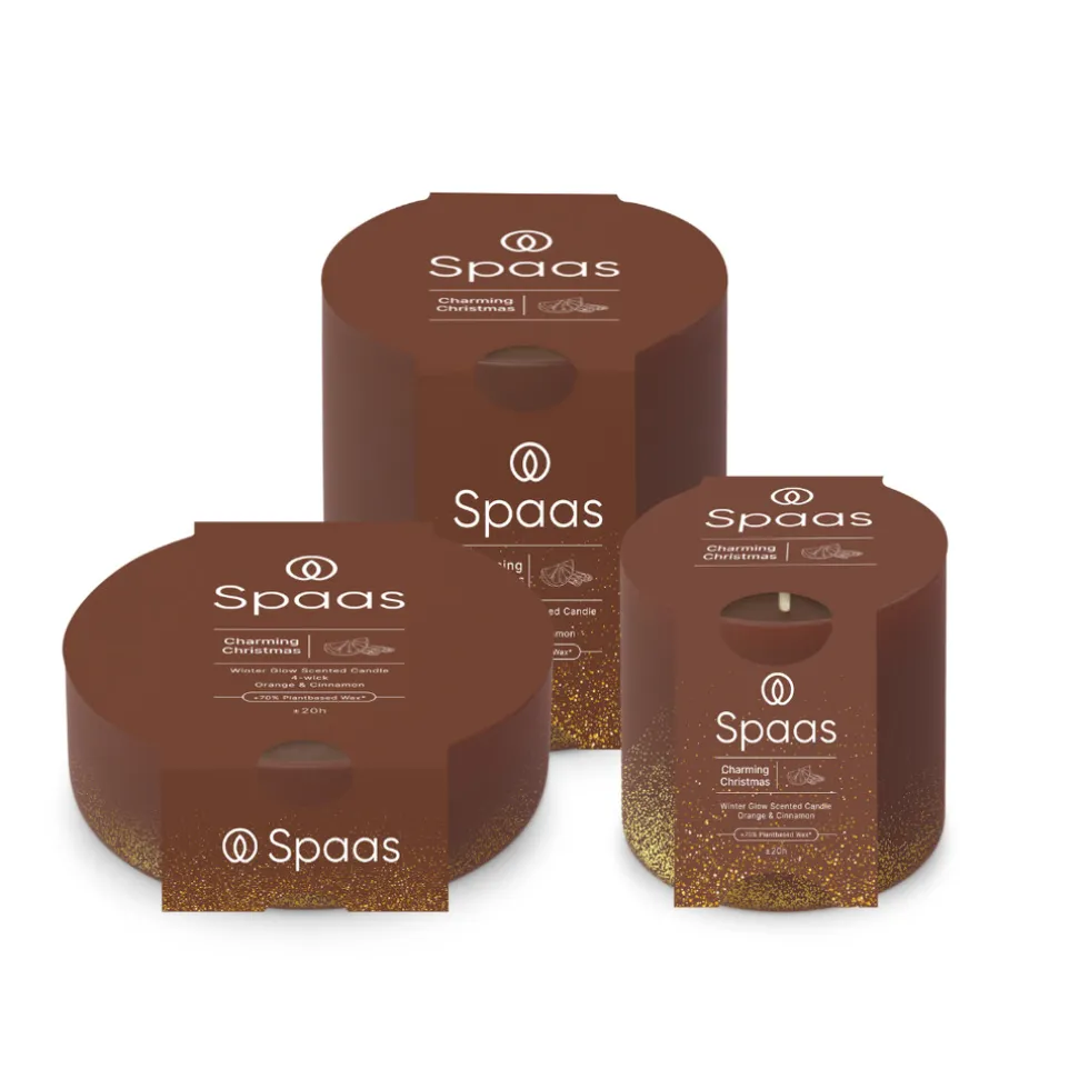 Spaas WinterGlow Geurkaarsen Charming Christmas Sinaasappel & Kaneel Kaarsenset