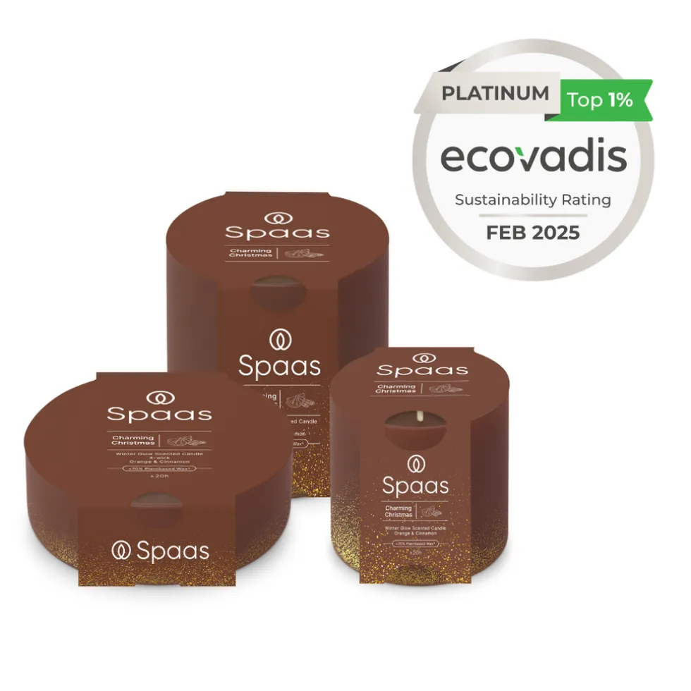Spaas WinterGlow Geurkaarsen Charming Christmas Sinaasappel & Kaneel Kaarsenset