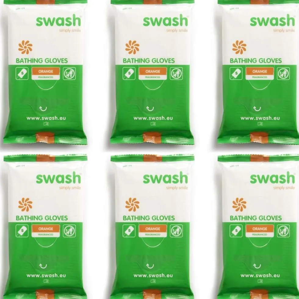 Swash Washandjes Geparfumeerd Oranje 5 Stuks