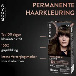 Syoss Salonplex 4-8 Chocoladebruin Permanente Haarkleuring