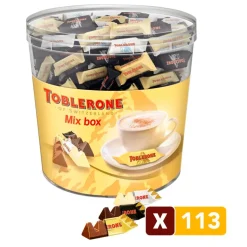 Toblerone Mini's Melk, Puur en Wit Chocolade