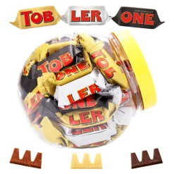 Toblerone Tiny chocolademix: melkchocolade, pure chocolade en witte chocolade