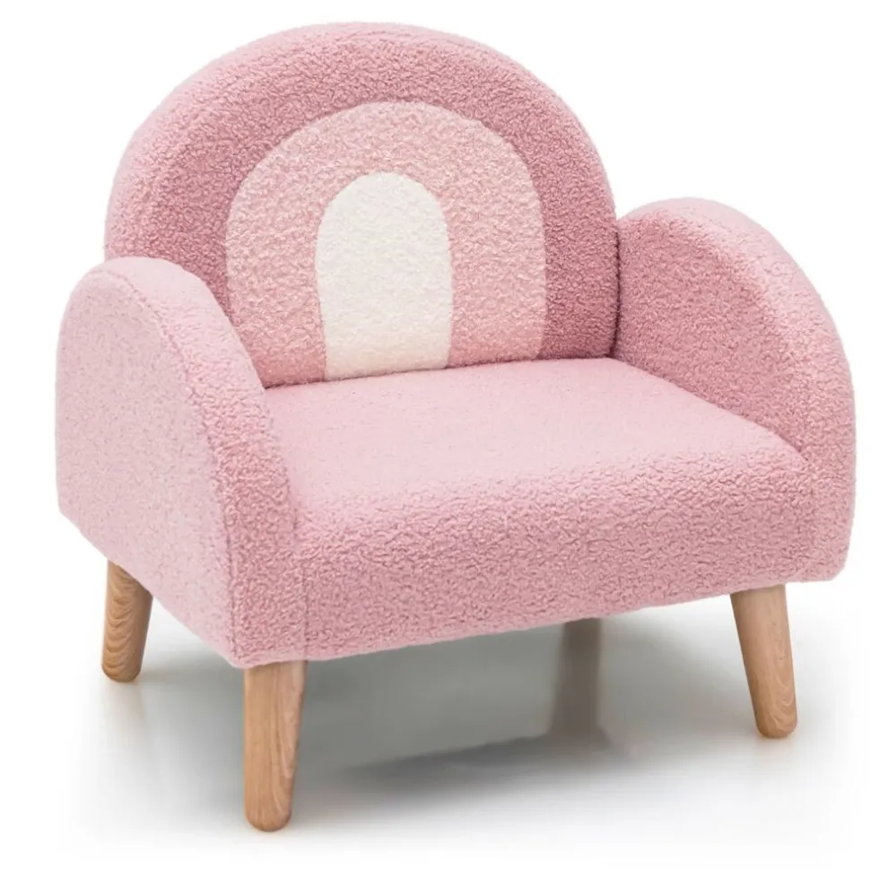 Trendmix Kinder Fauteuil Teddy Stof Regenboog Lounge Stoel