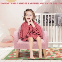 Trendmix Kinder Fauteuil Teddy Stof Regenboog Lounge Stoel