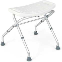 Trendmix lichtgewicht opklapbare douchekruk verstelbaar in 3 hoogtes met handgrepen