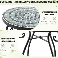 Trendmix Mozaïek Bijzettafel Keramiek voor Binnen en Buiten