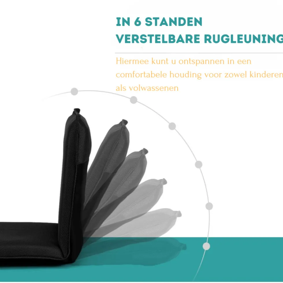 Trendmix Vloerstoel Meditatiestoel Met 6-Traps Verstelbare Rugleuning