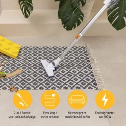 Tristar SZ2308 2in1 Steelstofzuiger en kruimeldief met draad Inclusief twee opzetstukken