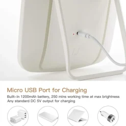 UNIQ Make-upmake-upspiegel met Verstelbaar Led-aanraaklicht