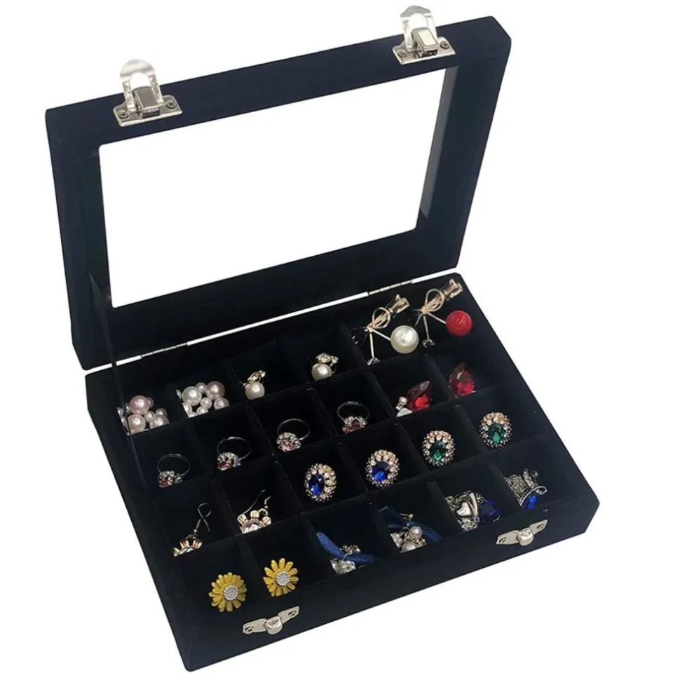 UNIQ Sieradendoos in Zwarte Velours