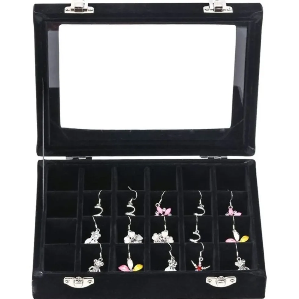 UNIQ Sieradendoos in Zwarte Velours