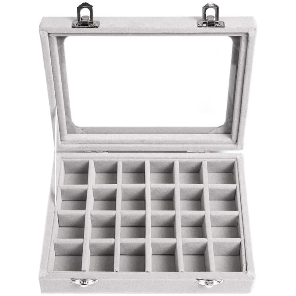 UNIQ sieradendoosje in grijs velours