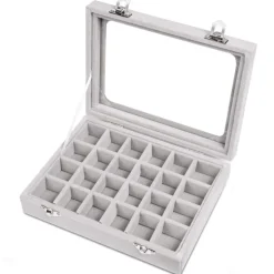 UNIQ sieradendoosje in grijs velours