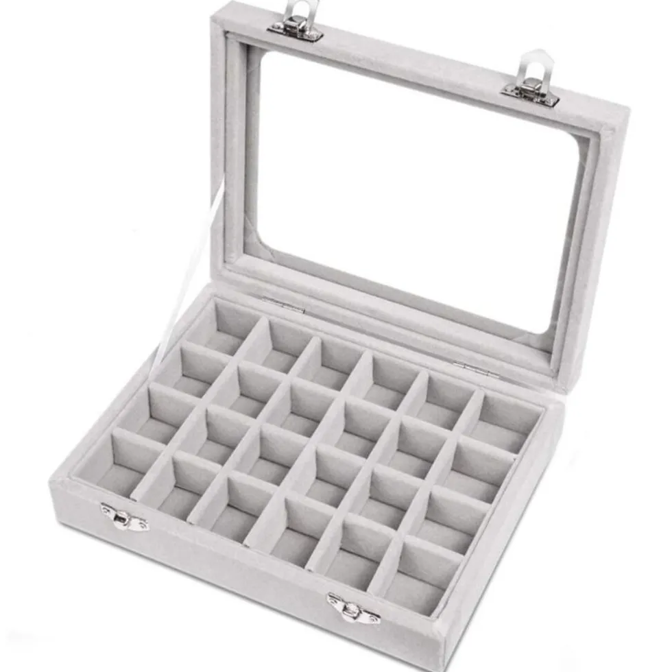 UNIQ sieradendoosje in grijs velours