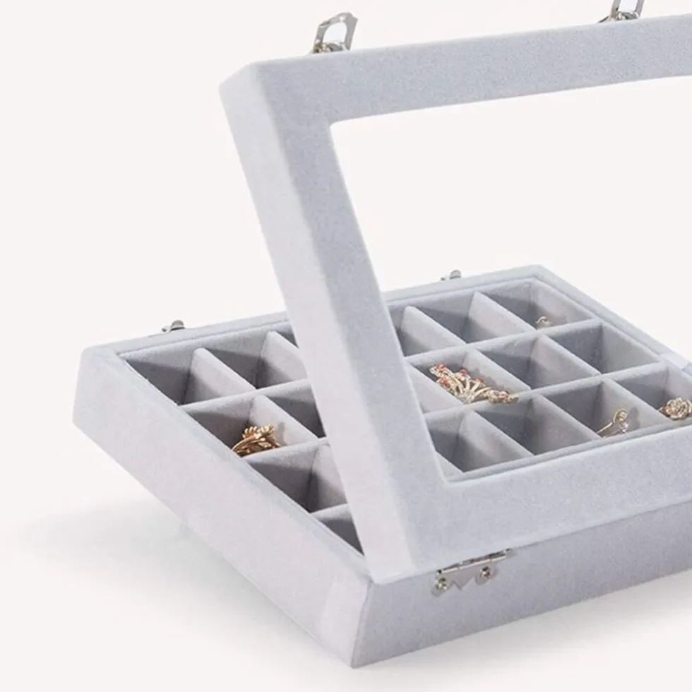 UNIQ sieradendoosje in grijs velours