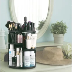 UNIQ 360° Roterende Make‑up Organizer – Zwart