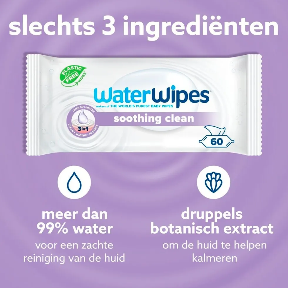 WaterWipes Soothing Clean Babydoekjes