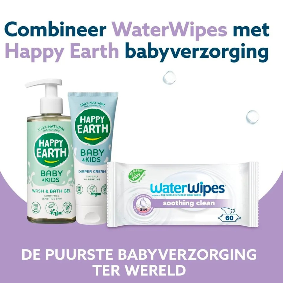 WaterWipes Soothing Clean Babydoekjes