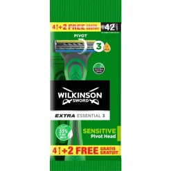 Wilkinson Sword Extra Essential 3 Sensitive Wegwerpscheermesjes