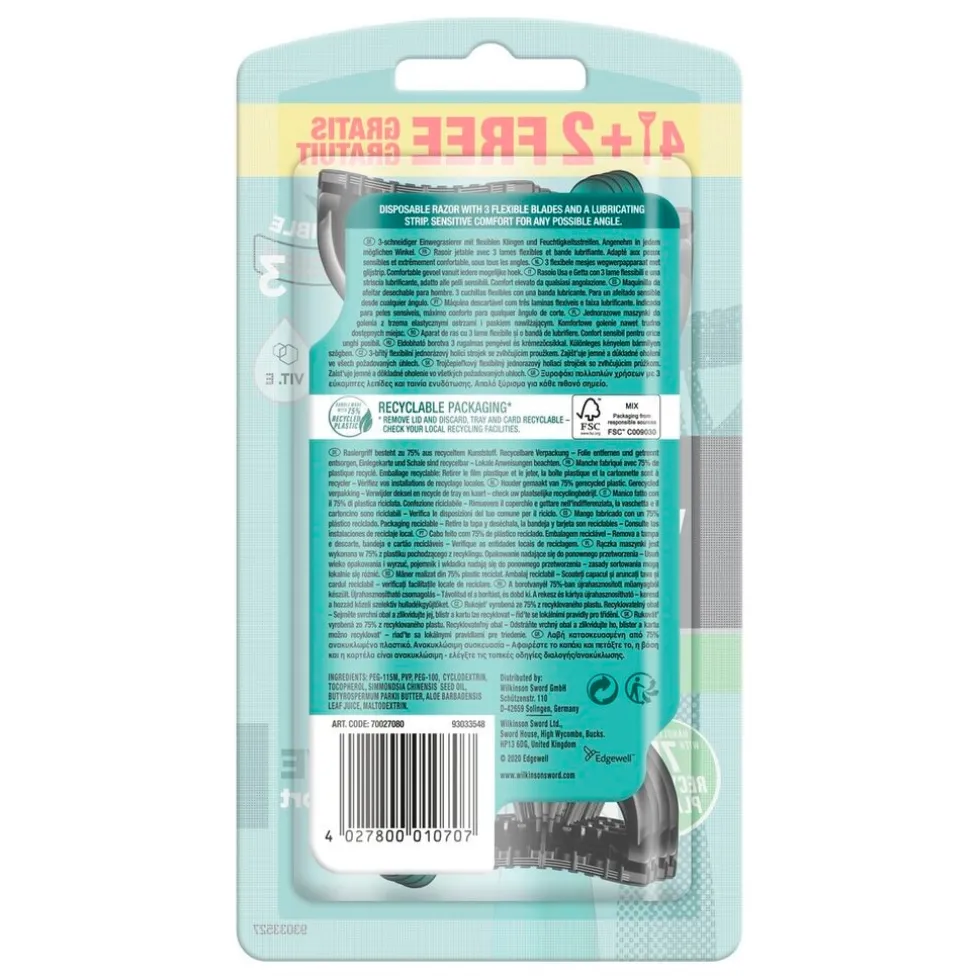 Wilkinson Sword Xtreme 3 Sensitive Wegwerpscheermesjes