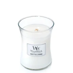 Woodwick geurkaarsen White Tea & Jasmine